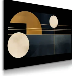 Obraz Złote Kształty Geometryczne 30x20cm