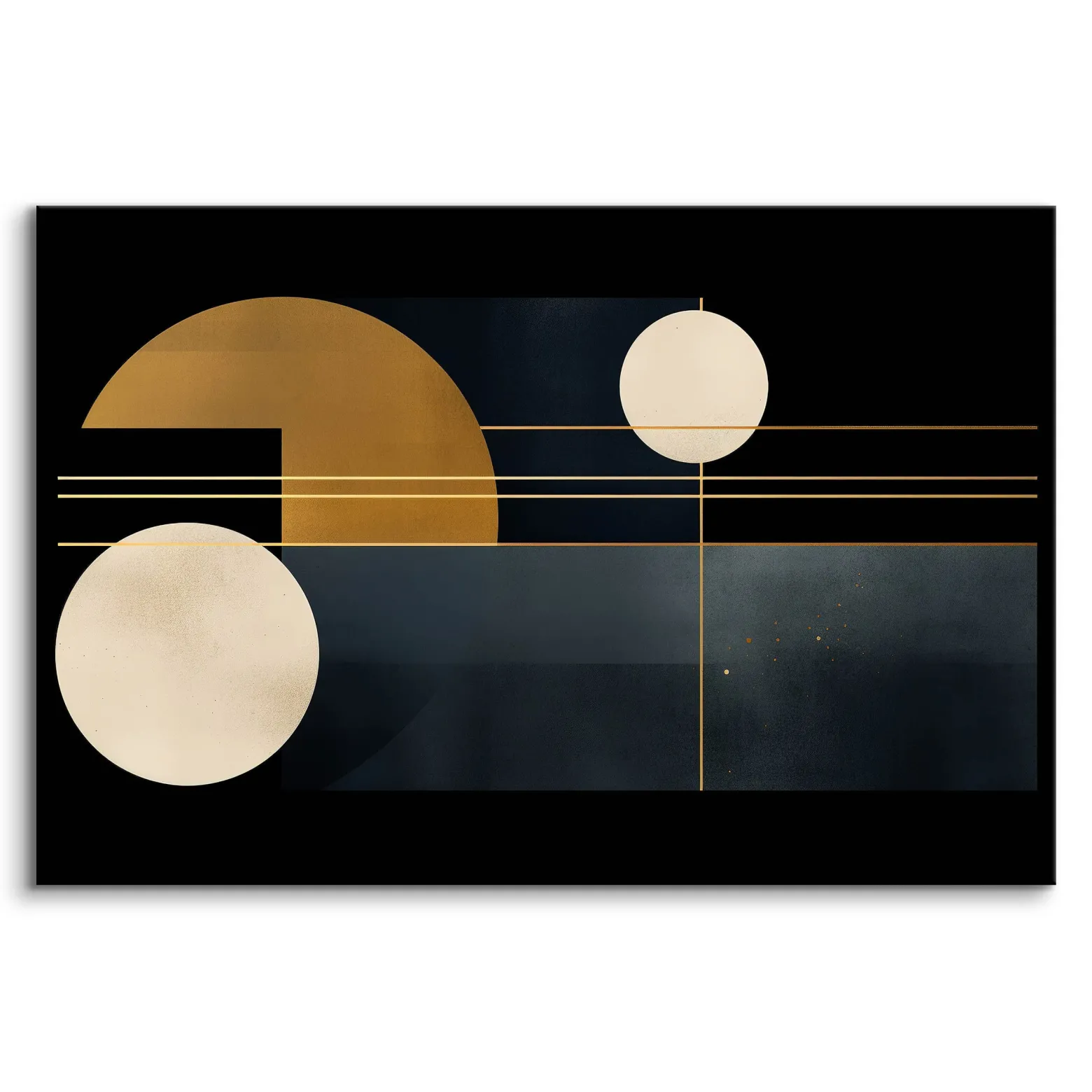 Obraz Złote Kształty Geometryczne 30x20cm