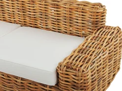 Ogrodowa sofa rattanowa z poduszkami