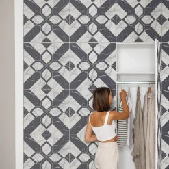 Okleina na meble Czarno-biała geometria 50x100 Folia samoprzylepna