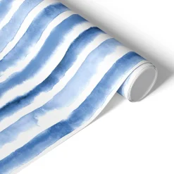 Okleina meblowa Błękitne pasy 50x100 Folia samoprzylepna Laminat