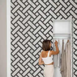 Okleina meblowa Elegancki kontrast 50x100 Folia samoprzylepna Glam