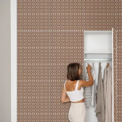 Okleina meblowa Retro brązy 50x100 Folia samoprzylepna Drewno DIY