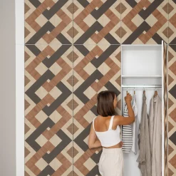 Okleina na meble Brązowa nowoczesność 50x100 Folia samoprzylepna