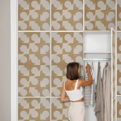 Okleina na meble Ciepła geometria 50x100 Folia samoprzylepna Salon
