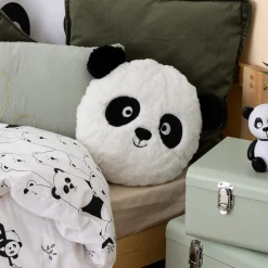 Okrągła poduszka PANDA z uszami, Ø 27 cm