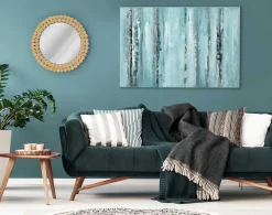 Okrągłe Lustro Boho Drewno Ścienne 36Cm Naturalne 8306