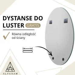 Okrągłe lustro dekoracyjne - KRAFT