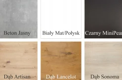 Okrągły Stoliczek Kawowy Z Drutu Loft 75x75x43 Czarny+Blat Dąb Sonoma