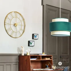 Okrągły zegar ścienny z metalu 3D, Ø 70 cm
