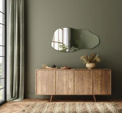 Organiczne lustro łazienkowe nieregularny kształt 40 cm x 80 cm Wallfluent
