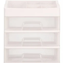 Organizer na kosmetyki 31x26,5x19,5 cm mleczny pojemnik na biżuterię