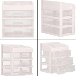 Organizer na kosmetyki 31x26,5x19,5 cm mleczny pojemnik na biżuterię