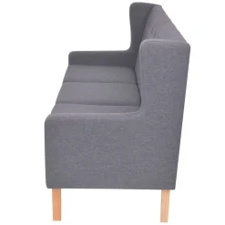 3-osobowa sofa tapicerowana tkaniną, szara