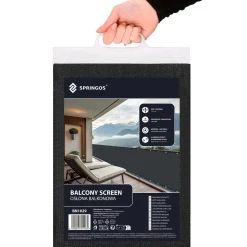 Osłona na balkon 1,15x5 m maskująca mata balkonowa zacieniająca 95%, opaski