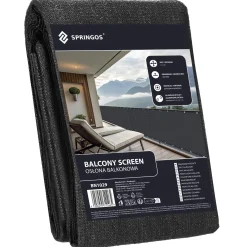 Osłona na balkon 1,15x5 m maskująca mata balkonowa zacieniająca 95%, opaski