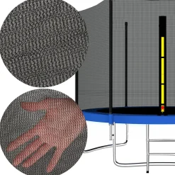 Osłona na sprężyny z siatką zewnętrzną do trampoliny 10FT 305 cm czarna