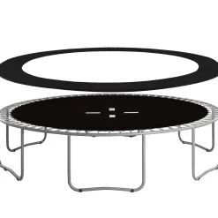 Osłona na sprężyny z siatką zewnętrzną do trampoliny 10FT 305 cm czarna
