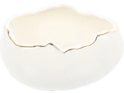 Osłonka na doniczkę skorupka jajka 8 cm biała