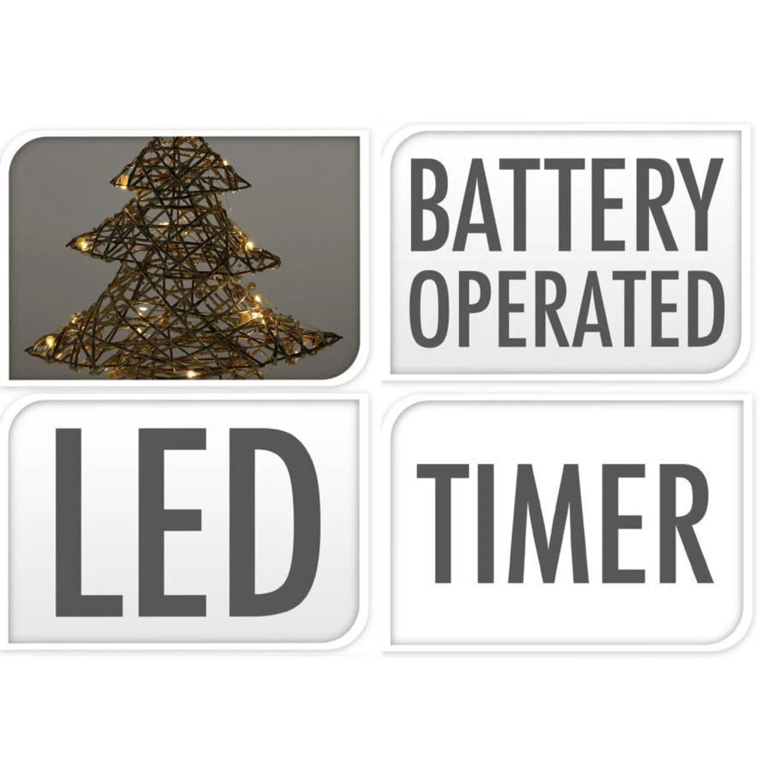 Ozdoba świąteczna Choinka LED, 40 cm