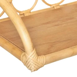 Ozdobna półka wisząca, 57 cm, rattanowa