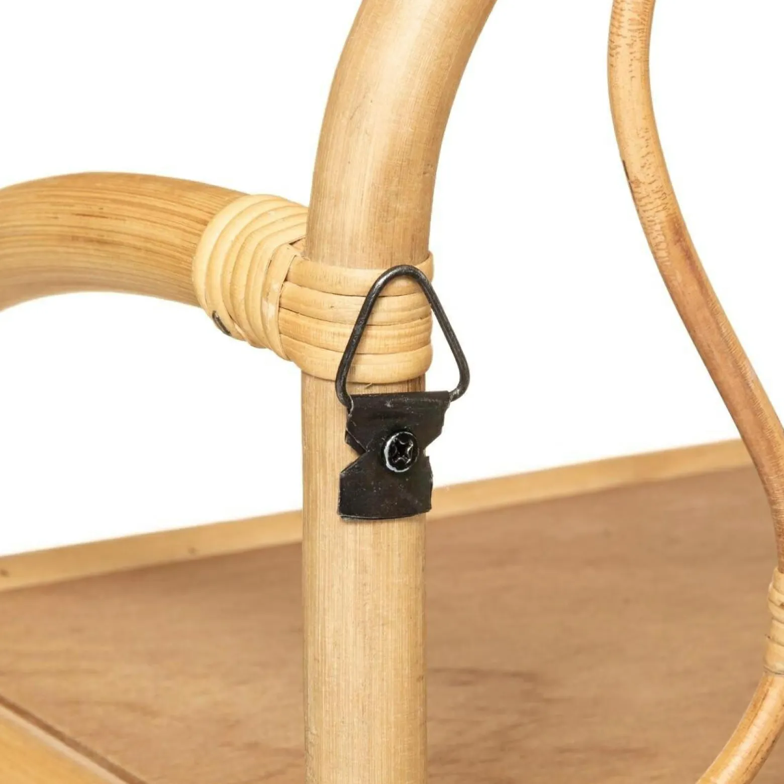 Ozdobna półka wisząca, 57 cm, rattanowa