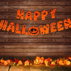 Ozdoby na Halloween girlanda 200 cm napis happy halloween