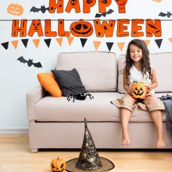 Ozdoby na Halloween girlanda 200 cm napis happy halloween