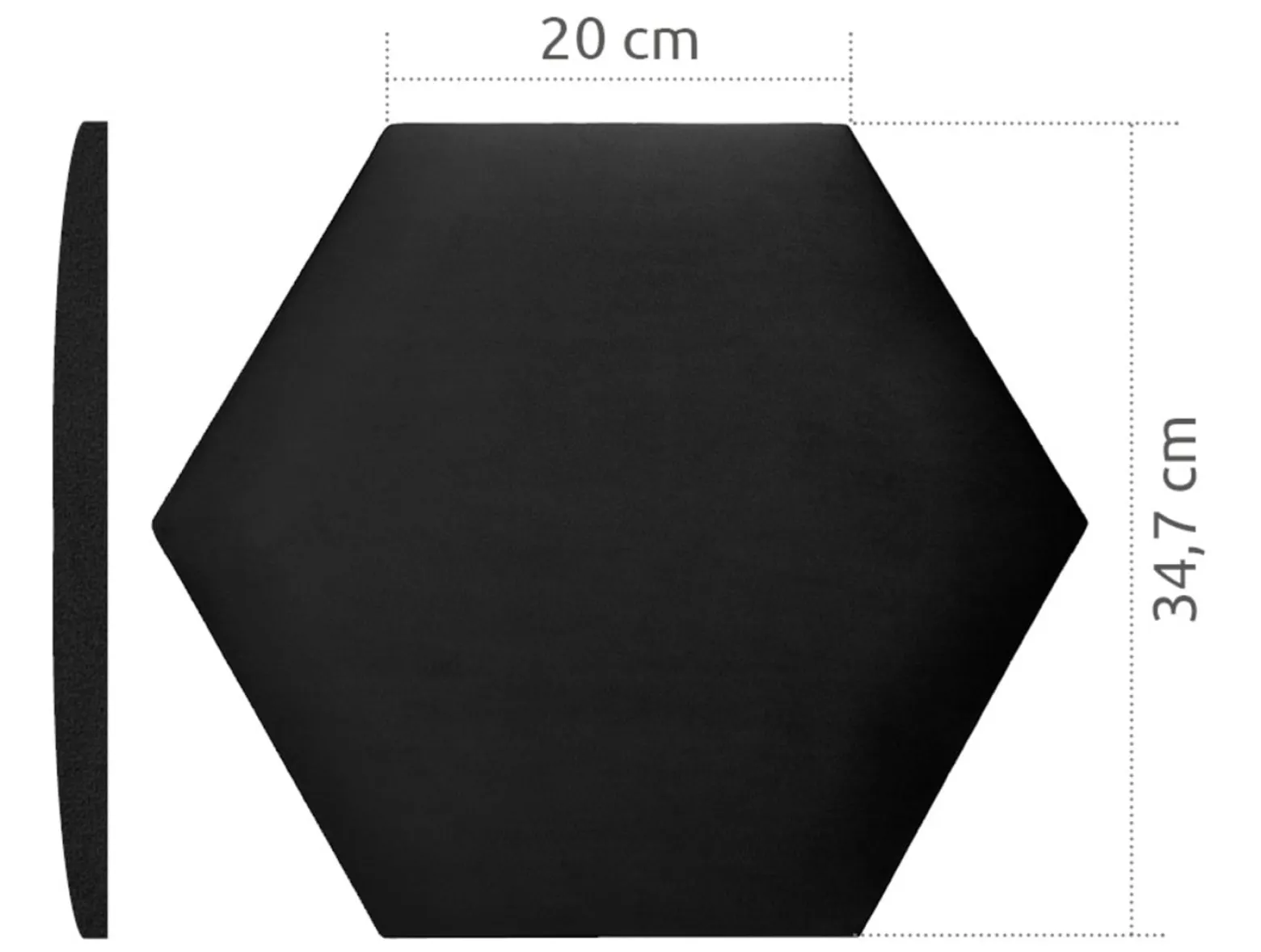 Panel tapicerowany heksagon 40x34,6 cm żółty