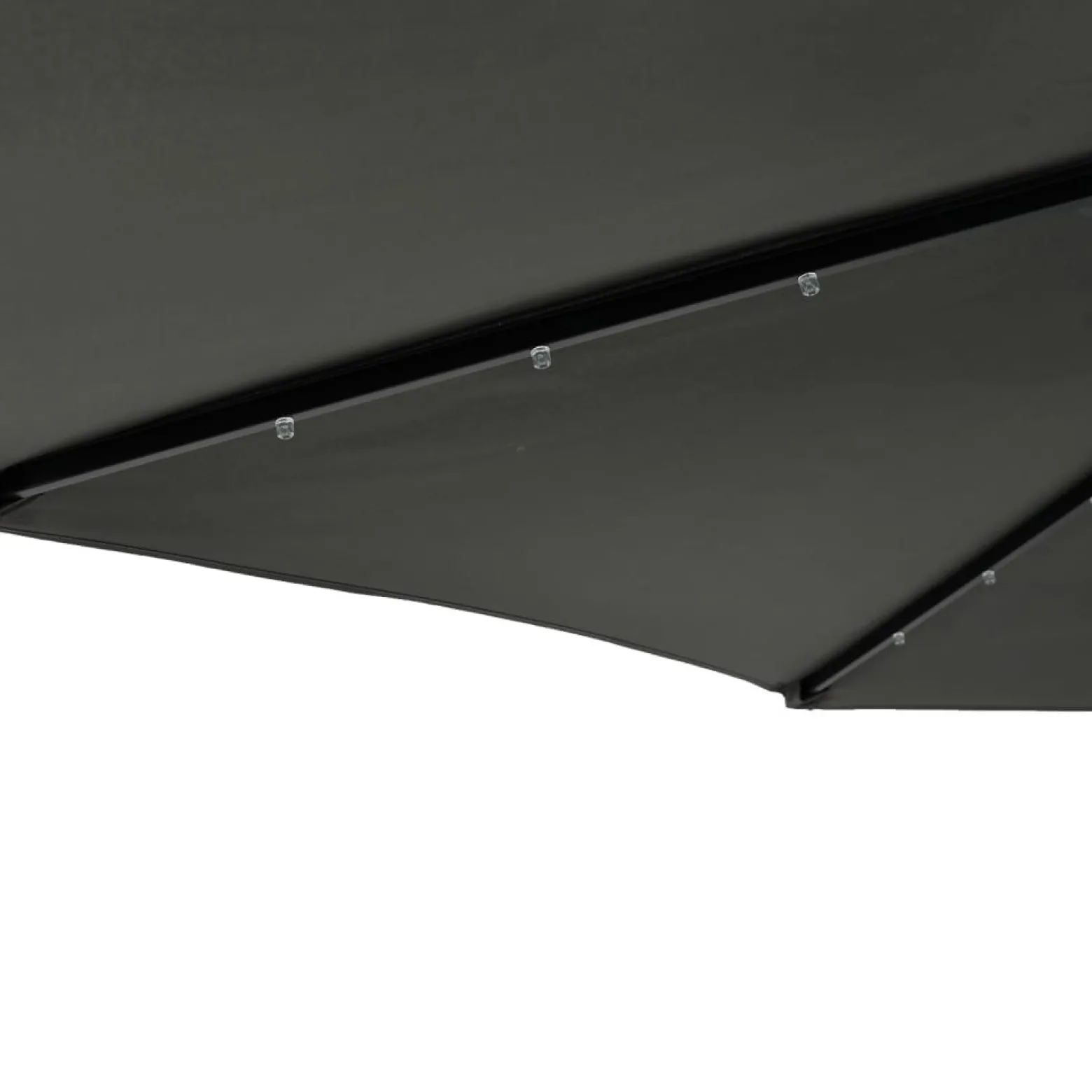 Parasol Ogrodowy Antracytowy Składany Na Słupku z Oświetleniem 225x225x212