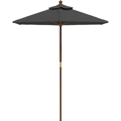 Parasol Ogrodowy Antracytowy Na Słupku Składany Na Taras Ogród Balkon
