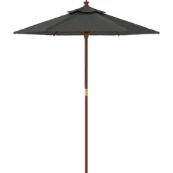 Parasol Ogrodowy Antracytowy Na Słupku Składany Na Taras Ogród Balkon