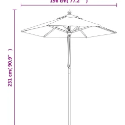 Parasol Ogrodowy Antracytowy Na Słupku Składany Na Taras Ogród Balkon