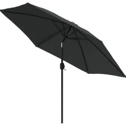 Parasol Ogrodowy Antracytowy Składany Na Słupku Na Taras Ogród Balkon 300