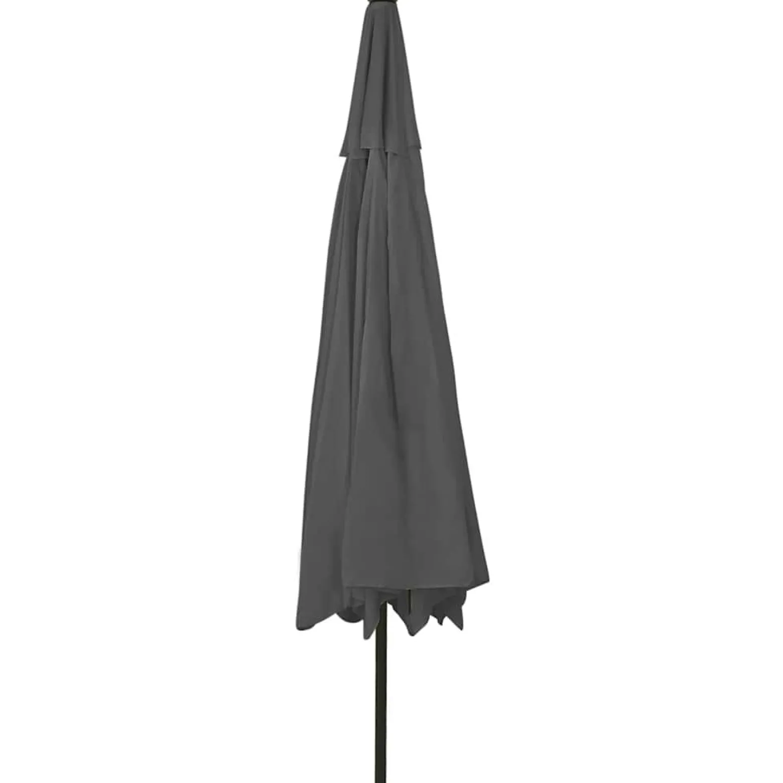 Parasol Ogrodowy Antracytowy Składany Na Słupku z Oświetleniem 400 cm