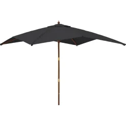 Parasol Ogrodowy Czarny Składany Na Słupku Na Taras Ogród Balkon