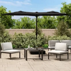Parasol ogrodowy Czarny vidaXL
