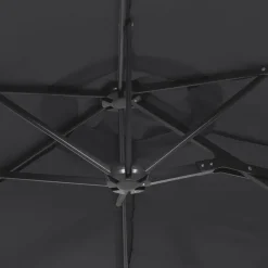Parasol ogrodowy Czarny vidaXL