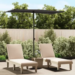 Parasol ogrodowy Czarny 180 x 110 cm vidaXL