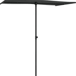 Parasol ogrodowy Czarny 180 x 110 cm vidaXL
