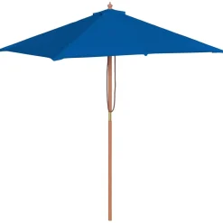 Parasol Ogrodowy Niebieski Na Słupku Składany Na Taras Ogród 150x200 cm