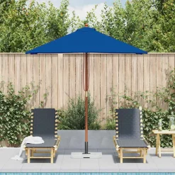Parasol Ogrodowy Niebieski Na Słupku Składany Na Taras Ogród 150x200 cm