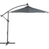 Parasol ogrodowy składany LED 285cm szary