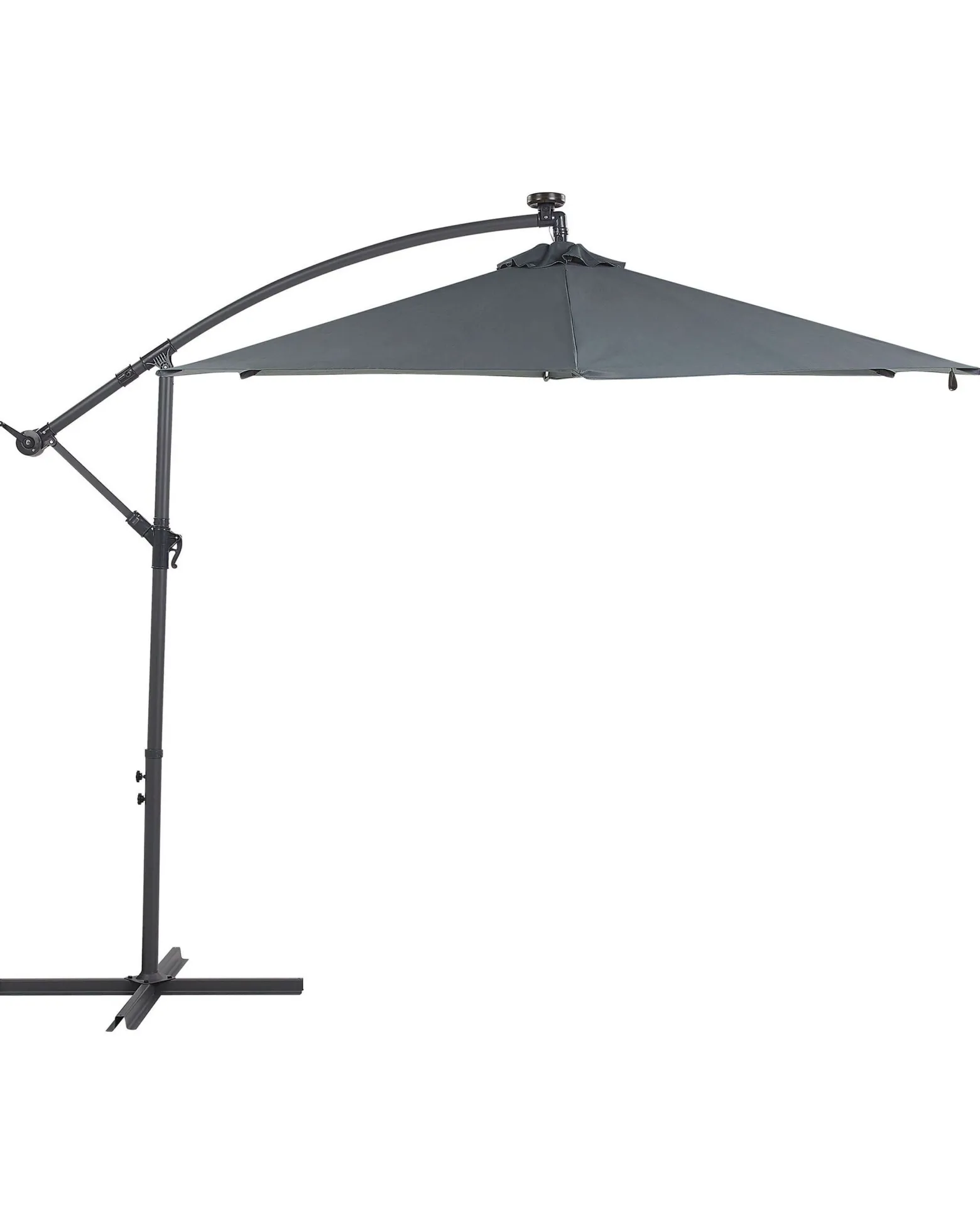 Parasol ogrodowy składany LED 285cm szary