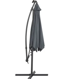 Parasol ogrodowy składany LED 285cm szary