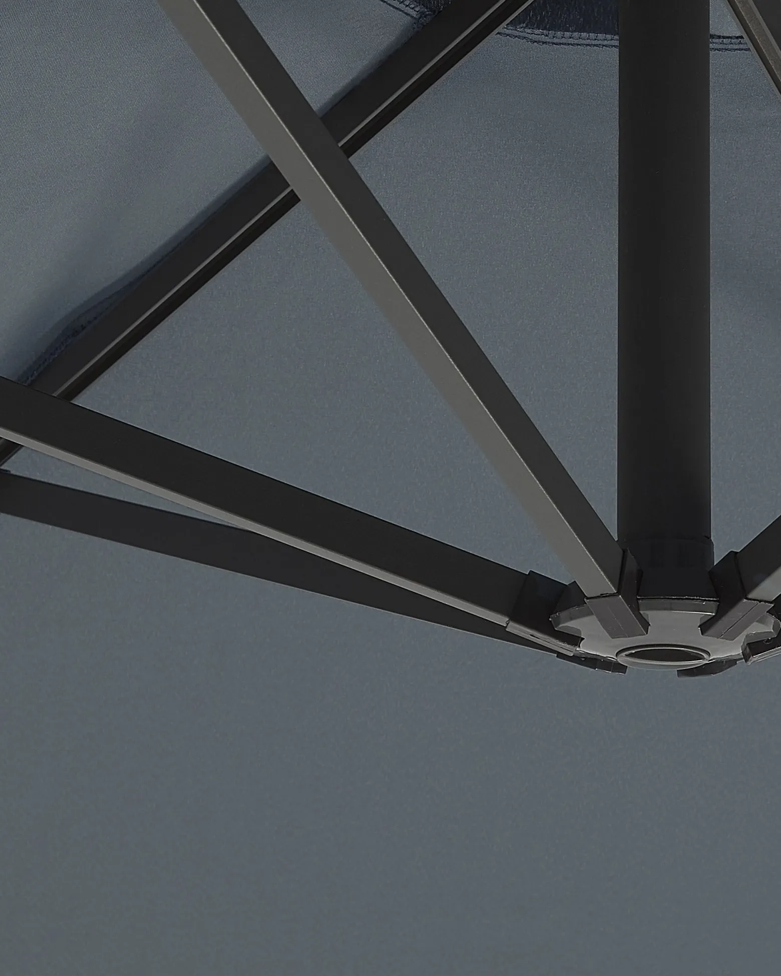 Parasol ogrodowy składany LED 285cm szary