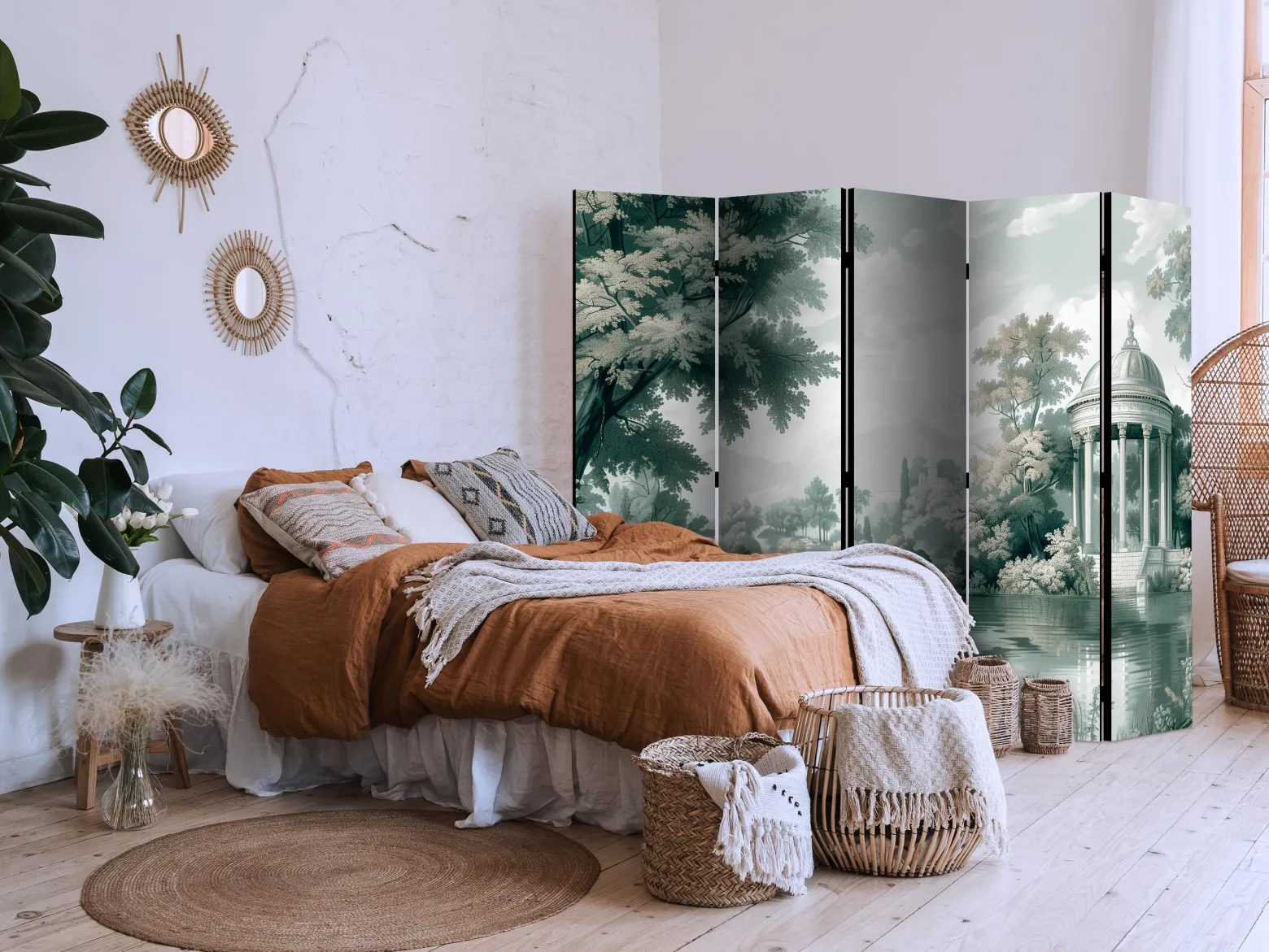 Parawan Jednostronny Widok Na Park I Jezioro 225x172cm