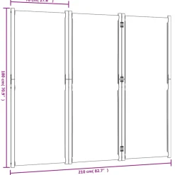 Parawan Dekoracyjny Składany Parawan Panelowy Ciemnoniebieski 210x180 cm