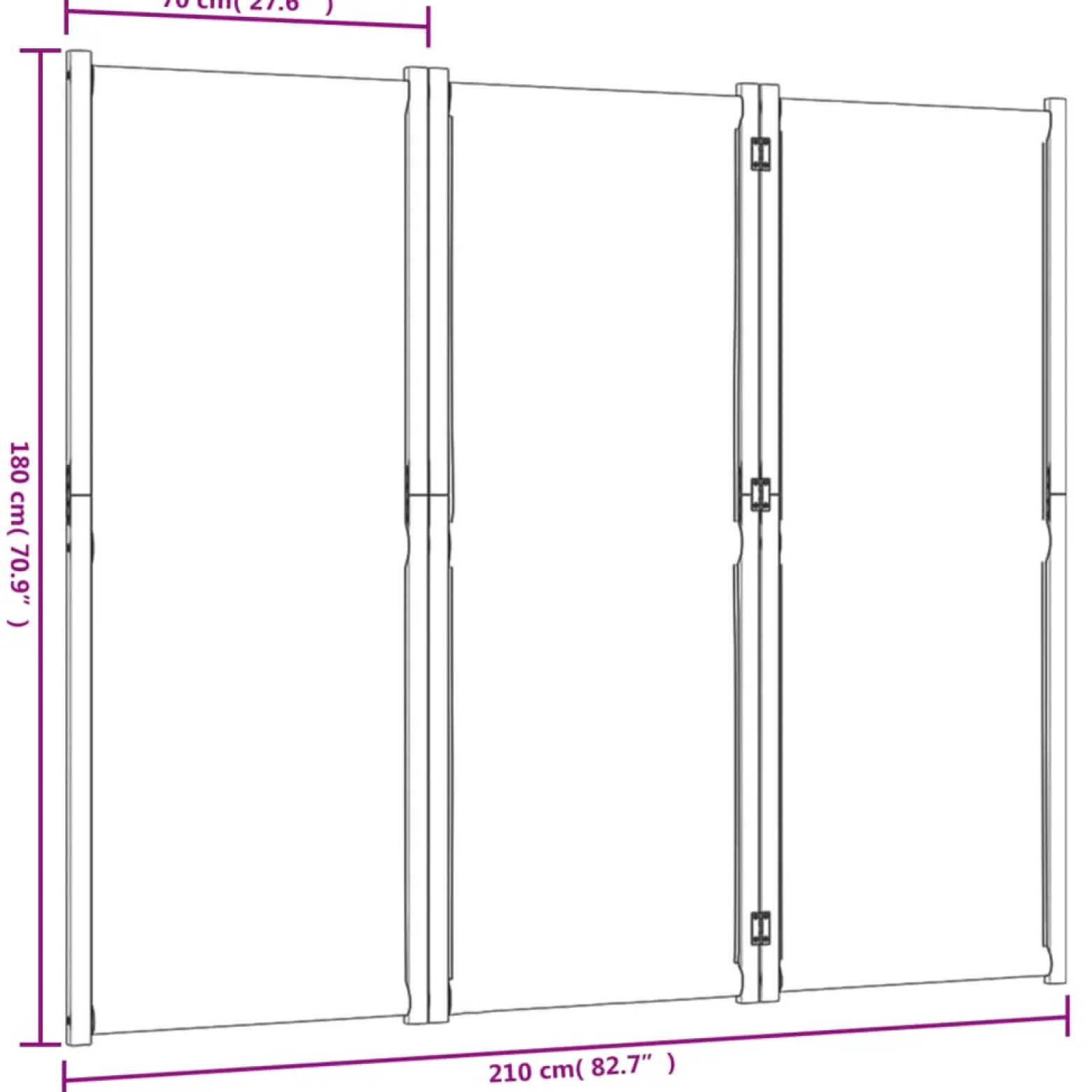 Parawan Dekoracyjny Składany Parawan Panelowy Ciemnoniebieski 210x180 cm