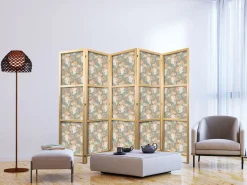 Parawan Japoński 5-panelowy Egzotyczne Kwiaty 225x172cm